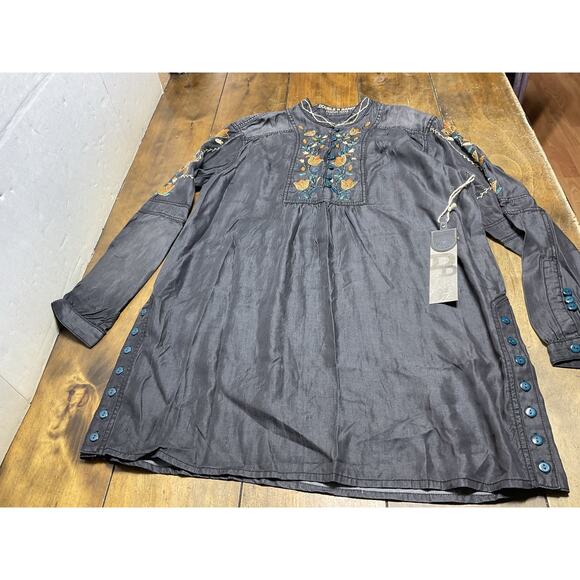 Double D Ranch Carrizo Canyon Western Denim Embroidered Tunic Size Medium NWT - Picture 2 of 14